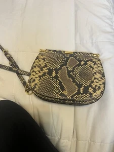 Lauren Ralph Lauren Mason Snake Print 20 Satchel - Picture 1 of 7