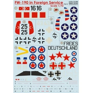 Print Scale 72-396 Decal for airplane 1:72 FW-190 in Foreign Service Part 2 - Bild 1 von 24