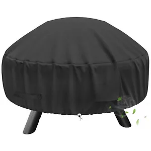 Round Fire Pit Cover for 22-32 Inch Fire Pit - Waterproof and Windproof - Picture 1 of 6