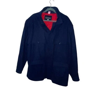 Rick Pallack Field Jacket Mens Size 46 Blue Wool Blend Military Button Front - Picture 1 of 17