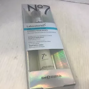 Suero reductor de arrugas No7 Laboratories Line Correcting Booster 0,5 floz 15 ml NUEVO - Imagen 1 de 4