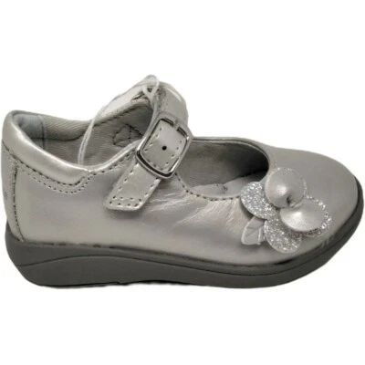 Stride Rite SR AVA Baby Girl Various Size Dress Shoes Silver NWB - Image 1 of 3