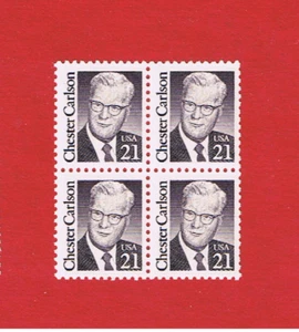 #2180 MNH OG block of 4 Carlson Free S/H - Picture 1 of 1