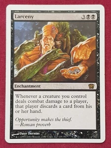 Magic The Gathering 8TH EDITION LARCENY black card MTG - Picture 1 of 2