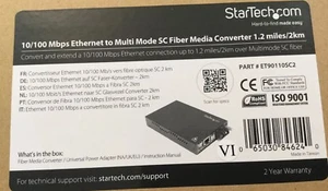 Brand New StarTech.com ET90110SC2 (65030846240) 100 Mbps Transceiver - Picture 1 of 2