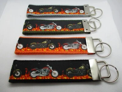 Llavero llavero con correas fuertes para motocicletas en llamas (bicicleta) Foto 1 de 4