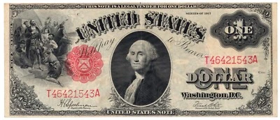 1917 $1 US Legal Tender Fr. 39 Large Size Banknote - Choice VF/XF - Attractive! - Image 1 of 3