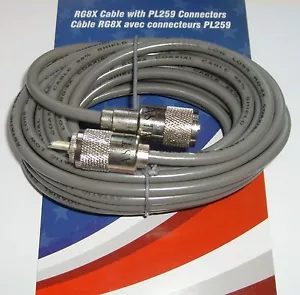 Antenna radio Static 9 piedi RG8X mini8 coassiale CB cavo coassiale saldato PL 9 piedi - Foto 1 di 4
