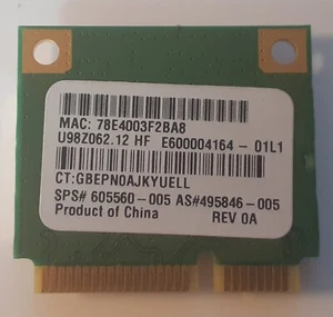 New Atheros AR5B95 802.11b/g/n Wireless PCIe Half AR9285 OEM Foxconn T77H126.00 - Picture 1 of 2