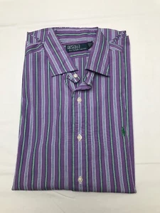 Ralph Lauren Polo Men's Modern Fit Purple Striped Dress Shirt Size L - Picture 1 of 5
