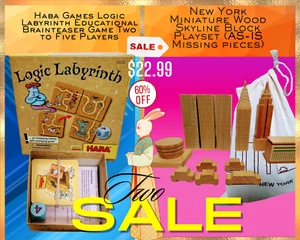 Haba Games Logic Labyrinth Educational Brainteaser 2-5 Players + NEW YORK miniat - Picture 1 of 9