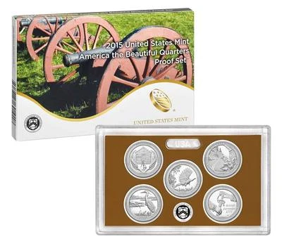 2015 S America the Beautiful National Parks ~ Mint Clad Proof Set in the Box - Image 1 of 4