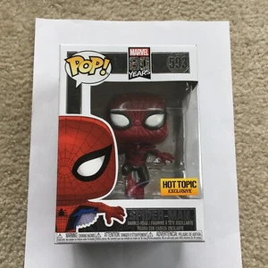Funko Pop! Marvel 80 Años Spider-Man # 593 (Metálico) Hot Topic Exclusivo NUEVO - Imagen 1 de 8