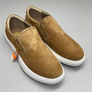 PROPET Kip Suede Slip-On Durocloud Foam Footbed Men's Sz 10 X(3E) Camel MCX074S - Picture 1 of 14
