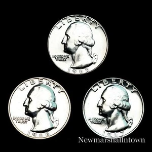 1965 1966 1967 SMS Washington Quarter Mint SMS U.S. Coins from Special Mint Sets - Picture 1 of 2