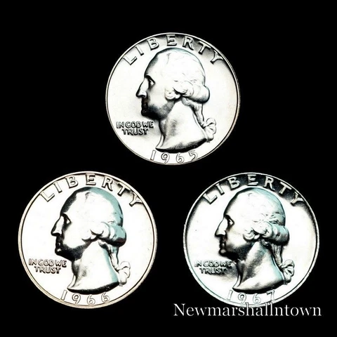1965 1966 1967 SMS Washington Quarter Mint SMS U.S. Coins from Special Mint Sets Cover