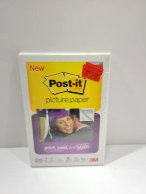 3M Post It Picture Paper 25 Sheets 4 x 6 in New Sealed For Inkjet Printer 7.5mil - Image 1 of 2