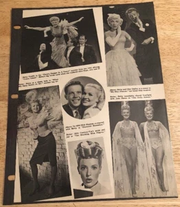 BETTY GRABLE - Página vintage de recortes originales - Página de 2 caras - Imagen 1 de 2