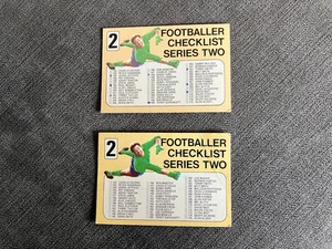 A&BC Football Gum Cards 1973-74 Blue Backs both Series 2 Checklist variants - Picture 1 of 2