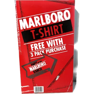 Vintage 90s Marlboro Promo Black T Shirt Still Inside Box Size XL NEU - Bild 1 von 7