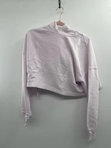 Fabletics Year Round Terry Luxe Cropped Hoodie Women Medium Rosewater Active NWT - Picture 1 of 6