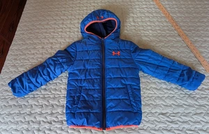 Under Armour Storm Puffer Hooded Jacket Youth Blue Orange-Illini-Broncos - Bild 1 von 7