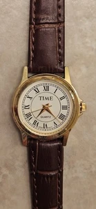 Time Magazine Promotional Watch - New Leather Band & New Battery - Picture 1 of 4