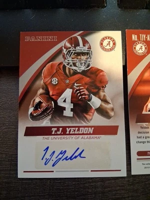 2015 Panini Alabama Crimson Tide Signatures TJ Yeldon #TJY-AL Rookie Auto RC - Image 1 of 2