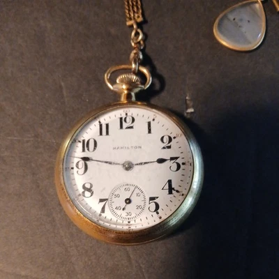 VINTAGE HAMILTON  RAILROAD  POCKET WATCH 17J (EARLY 1900s) - Image 1 of 4