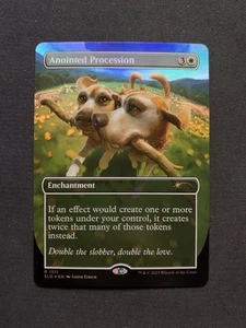 MTG Magic the Gathering Anointed Procession FOIL Secret Lair Raining Cats & Dogs - Imagen 1 de 2