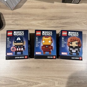 Lego 41589 41590 41591 Captain America Iron Man Black Widow NISB BrickHeadz