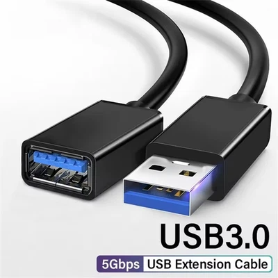 USB3.0 Extension Cable High Speed Extender Cord Adapter TypeA Male to Female US - Image 1 of 4