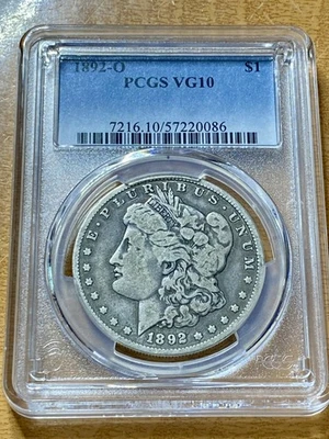 1892-O Morgan Silver Dollar PCGS VG10 - Image 1 of 2