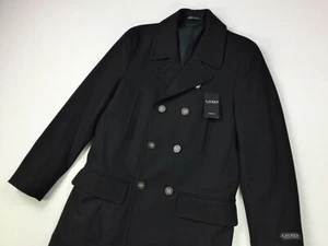 $ 395 Lauren Ralph Lauren Herren Wollmischung zweireihig Luke Peacoat schwarz - Bild 1 von 8