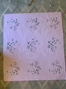 Vintage Cotton Tablecloth Farmhouse Shabby Chic Blush Pink Cherry Blossom 53X48 - Picture 1 of 14