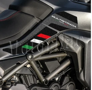 Ducati Multistrada 1200 1260 2015 - 2022 Almohadillas laterales para tanque de combustible pinza calcomanía negra - Imagen 1 de 2