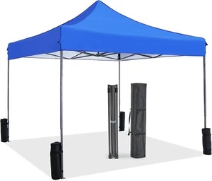 DUMOS Canopy Tents 10x10 Heavy Duty with Sand Bags, Pop Up Canopy for Vendor Mar - Picture 1 of 4