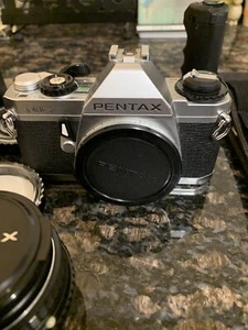 Pentax MG 35mm SLR Camera Kit ,Vivitar 80-200 mm f/4.5,AF160 Flash unit, Winder - Picture 1 of 21