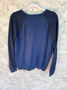 Rag Bone Sweater Mens XL Gray Blue Colorblock Lightweight Crew Neck Pullover - Picture 1 of 4