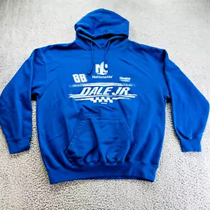 Dale Earnhardt Jr Azul Pullover Sudadera con Capucha Nascar Sudadera 88 Carreras en todo el país XL - Imagen 1 de 13