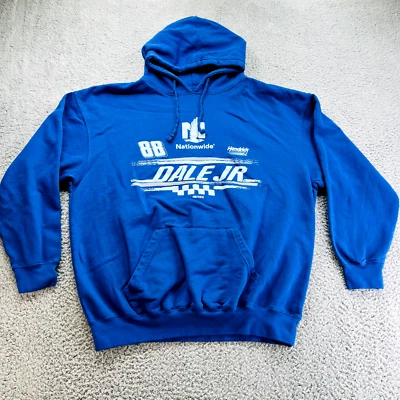 Dale Earnhardt Jr Azul Pullover Sudadera con Capucha Nascar Sudadera 88 Carreras a Nivel Nacional XL Foto 1 de 4
