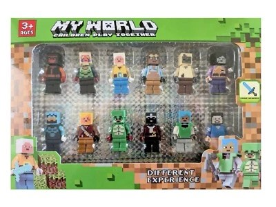 Minecraft Overworld Action Figure Set Kids Gift Toys 12 Pcs - Image 1 of 2