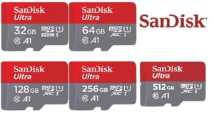 SanDisk Ultra 32GB, 64GB, 128GB, 256GB Micro SD SDXC Classe 10 Carte Mémoire A1 - Photo 1/10
