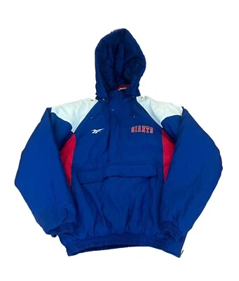 Chaqueta acolchada grande vintage de los años 90 Reebok New York Giants auténtica NFL Pro Line Foto 1 de 4