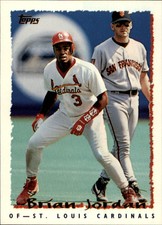 1995 Topps St. Louis Cardinals Baseball Card #62 Brian Jordan