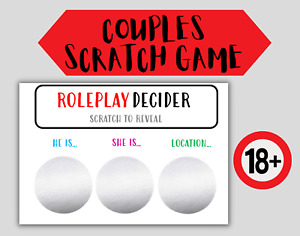 Sex RolePlay X8 Scratch Cards Couples Bedroom Activity Game Over 18 Sexy Game