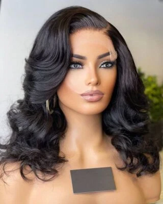 Парики Body Wave Full Lace девственные бразильские натуральные волосы предварительно выщипанные детскими волосами  - Изображение 1 из 4