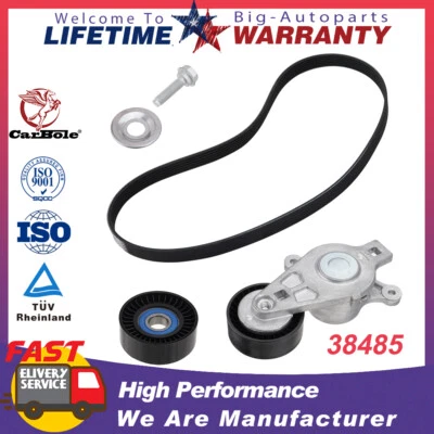 Kit de correa serpentina 90K-38485 para Ford Fusion Edge Taurus Lincoln MKX Sable 3,5 L Foto 1 de 4