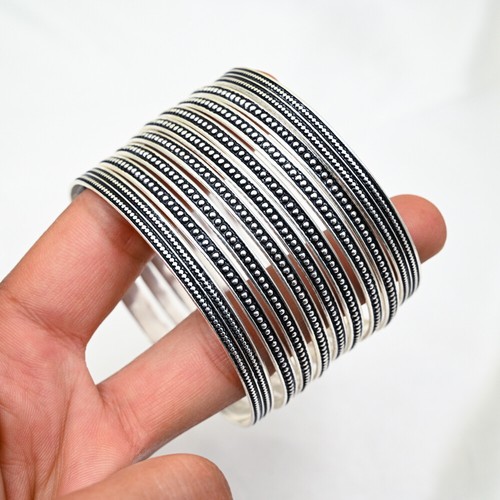 VALENTINO Bracciale design argento fatto a mano set di 9 braccialetti per lei argento sterling 925 regalo