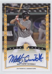 2014 Leaf Perfect Game Showcase Gold /50 Matt Schmidt Matthew #A-MS1 Auto